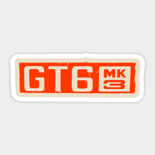 Triumph GT6 Mk3 classic 1970s sports car emblem red Sticker